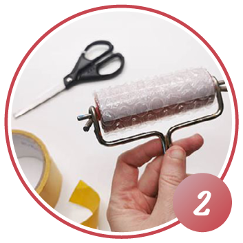 Kreativ mit Luftpolsterfolie Schritt 2